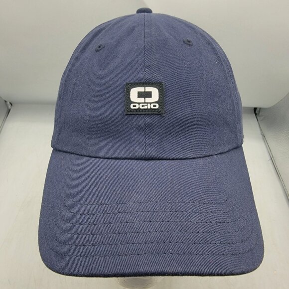 Ogio Shadow Badge Blue Cotton Hat Cap Adjustable Strapback Casual Athletic - Picture 1 of 8